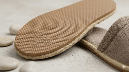 Pantoufles Velours H/F - (Taupe)