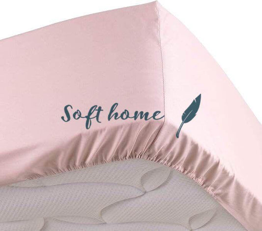 Drap - housse (Rose) - SOFTHOME