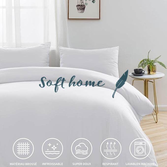 Housse de Couette (Blanc) - SOFTHOME