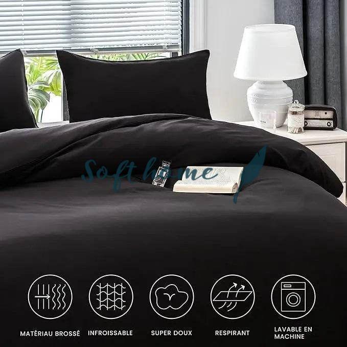 Housse de Couette (Noir) - SOFTHOME