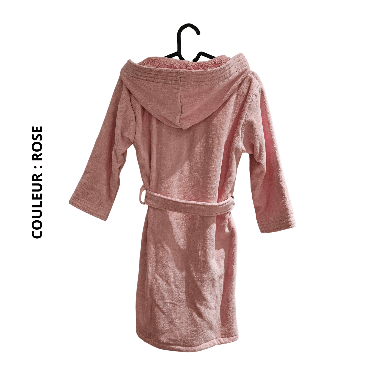 Peignoir Enfant Premium – Velours 350g/m² + Capuche - (Rose) - SOFTHOME