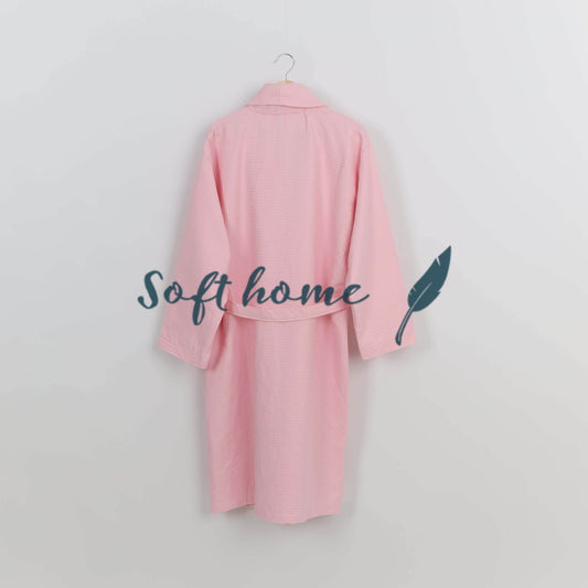 Peignoir Nid d'abeille (H/F) – 100% Coton – 250g/m² (Rose) - SOFTHOME