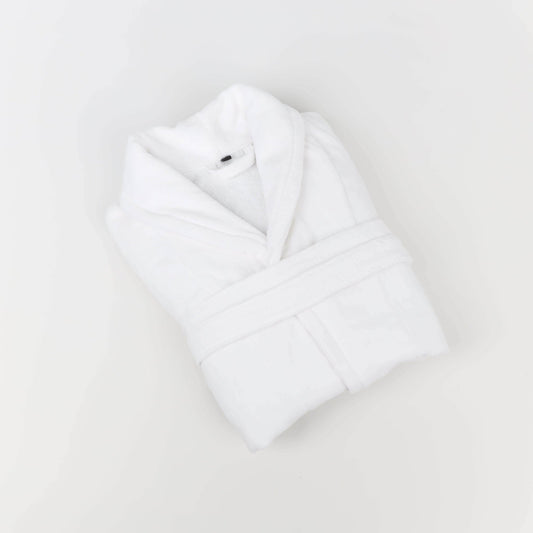 Peignoir Velours (H/F) – 100% Coton - 450g/m² (Blanc) - SOFTHOME