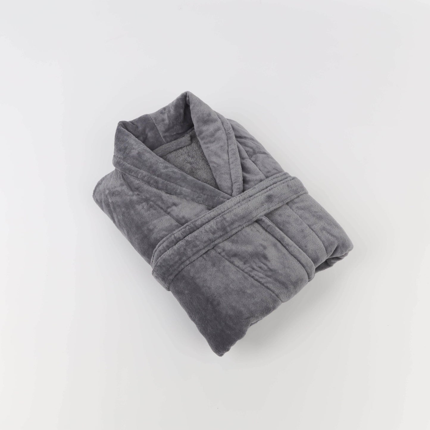 Peignoir Velours (H/F) – 100% Coton – 450g/m² (Gris) - SOFTHOME