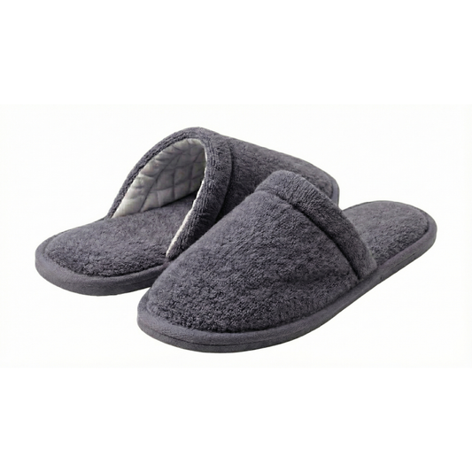 Pantoufles Velours H/F - (Gris)