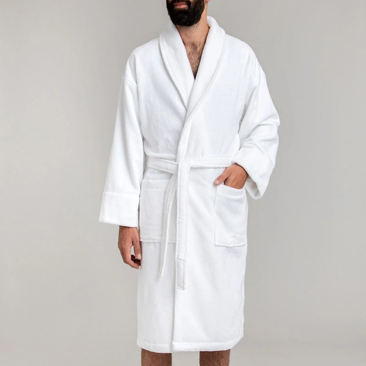 Peignoir Velours H/F - (Blanc)