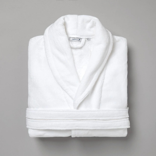 Peignoir Velours H/F - (Blanc)