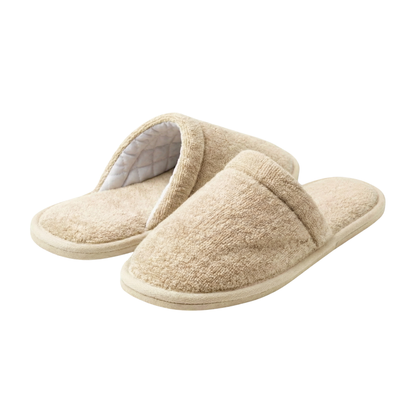 Pantoufles Velours H/F - (Beige Crème)