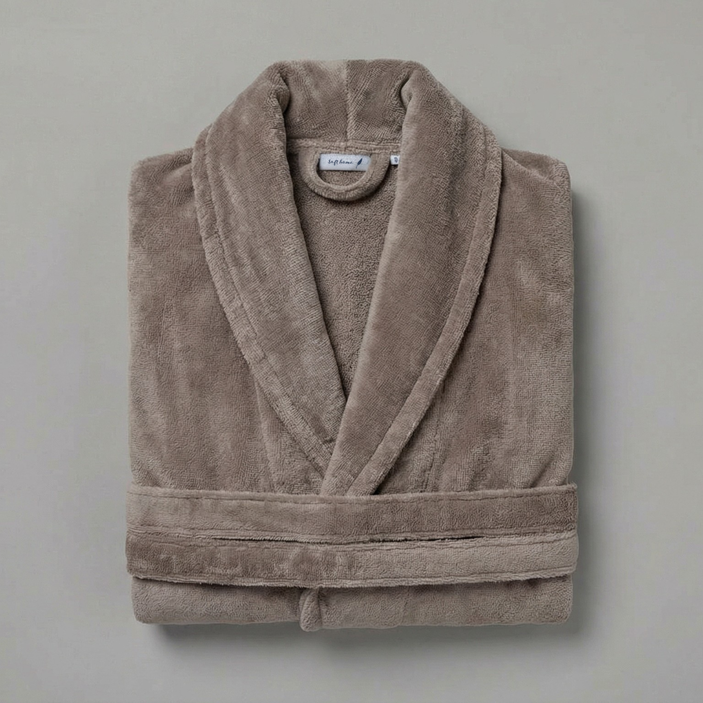 Peignoir Velours H/F - (Taupe)