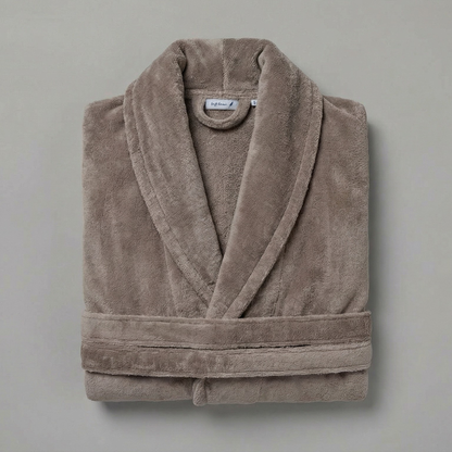 Peignoir Velours H/F - (Taupe)