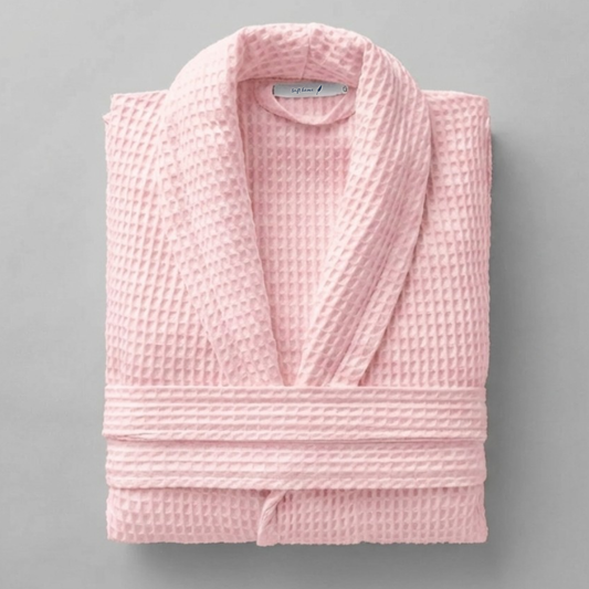 Peignoir Nid d'abeille H/F - (Rose)