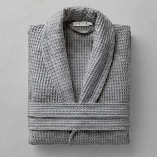 Peignoir Nid d'abeille H/F - (Gris)