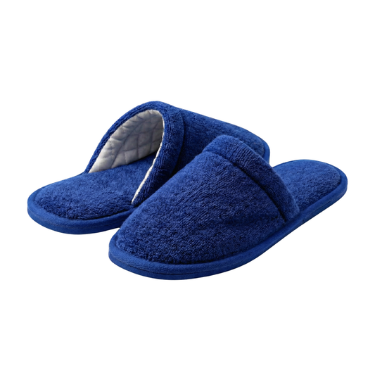 Pantoufles Velours H/F - (Bleu Roi)