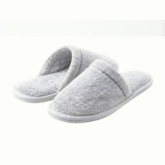 Pantoufles Velours H/F - (Blanc)