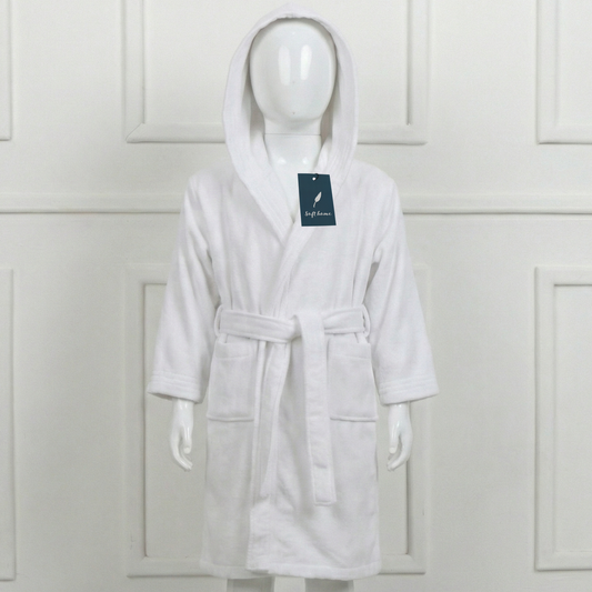 Peignoir Enfant Velours - (Blanc)