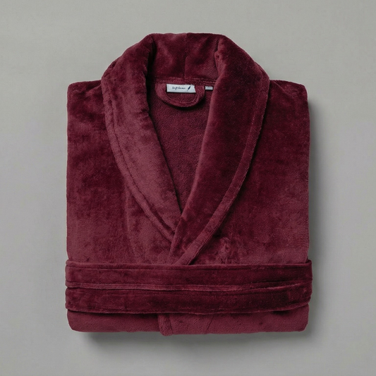 Peignoir Velours H/F - (Bordeau)