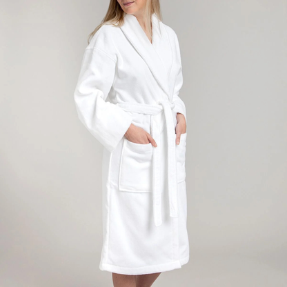 Peignoir Velours H/F - (Blanc)