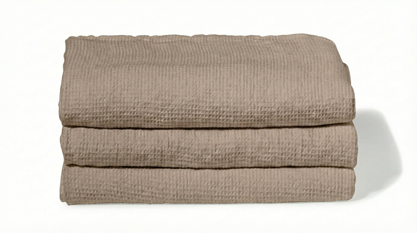 Lot 3 serviettes Nid d'abeille
