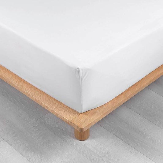 Drap-housse en polycoton (Blanc) - SOFTHOME