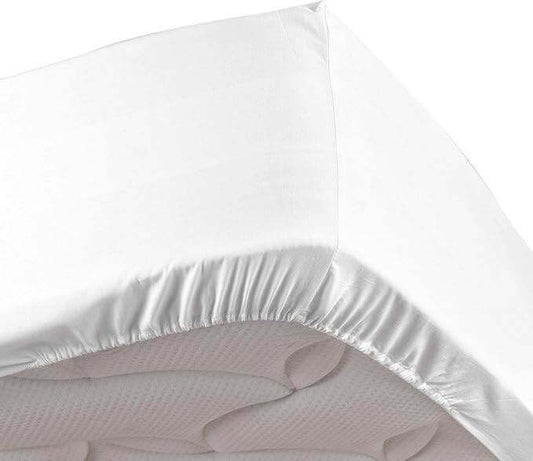 Drap-housse en polycoton (Blanc) - SOFTHOME