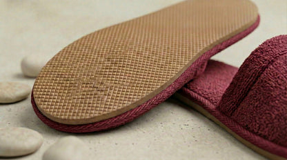 Pantoufles Velours H/F - (Rouge Bordeau)