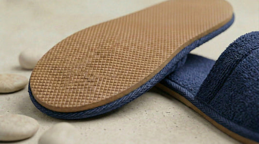 Pantoufles Velours H/F - (Bleu Marine)