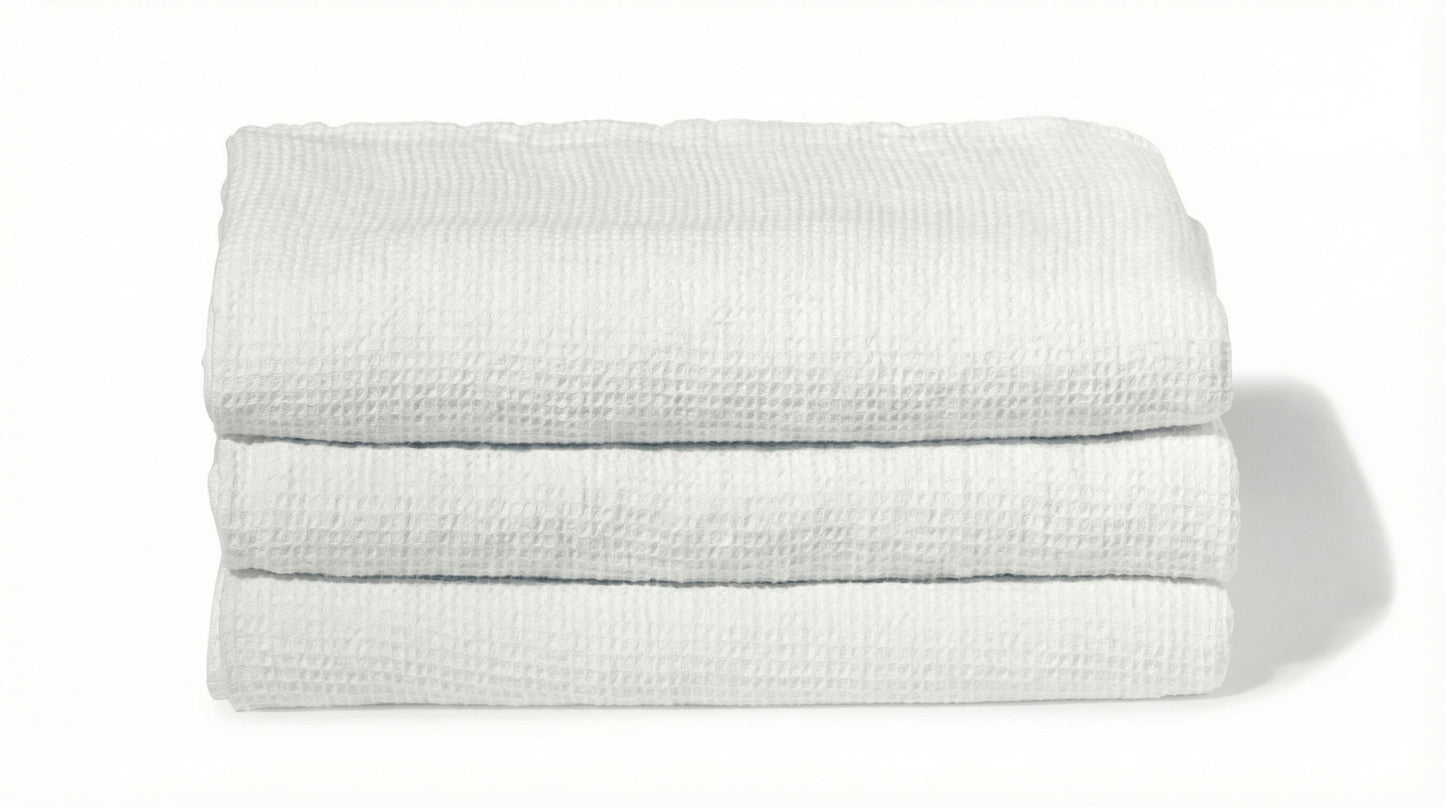 Lot 3 serviettes Nid d'abeille