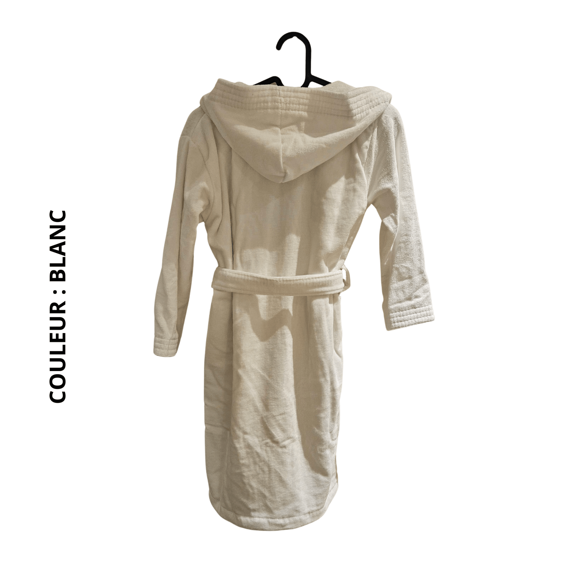 Peignoir Enfant Premium – Velours 350g/m² + Capuche - (Blanc) - SOFTHOME