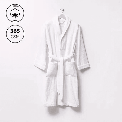 Peignoir Mouska (H/F) – 100% Coton – 365g/m² (Blanc) - SOFTHOME