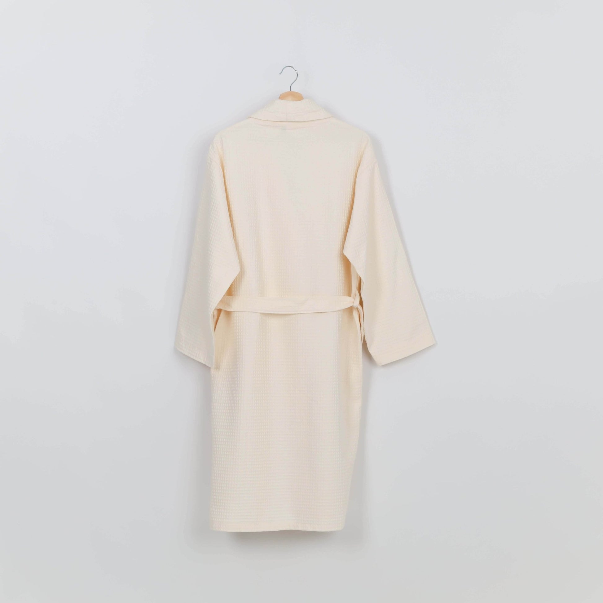 Peignoir Nid d'abeille (H/F) – 100% Coton – 250g/m² (Beige Crème) - SOFTHOME