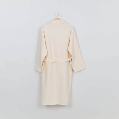 Peignoir Nid d'abeille (H/F) – 100% Coton – 250g/m² (Beige Crème) - SOFTHOME