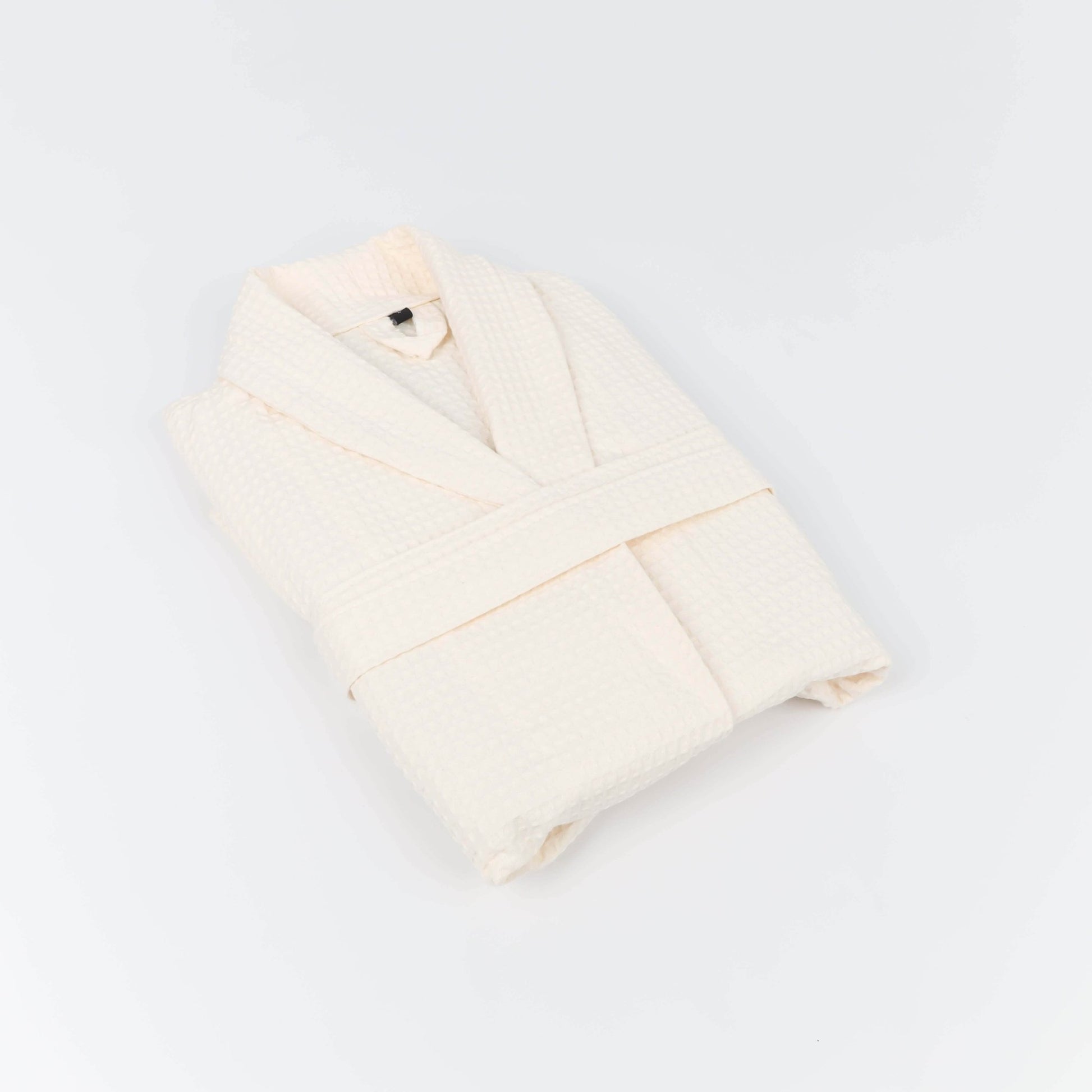 Peignoir Nid d'abeille (H/F) – 100% Coton – 250g/m² (Beige Crème) - SOFTHOME