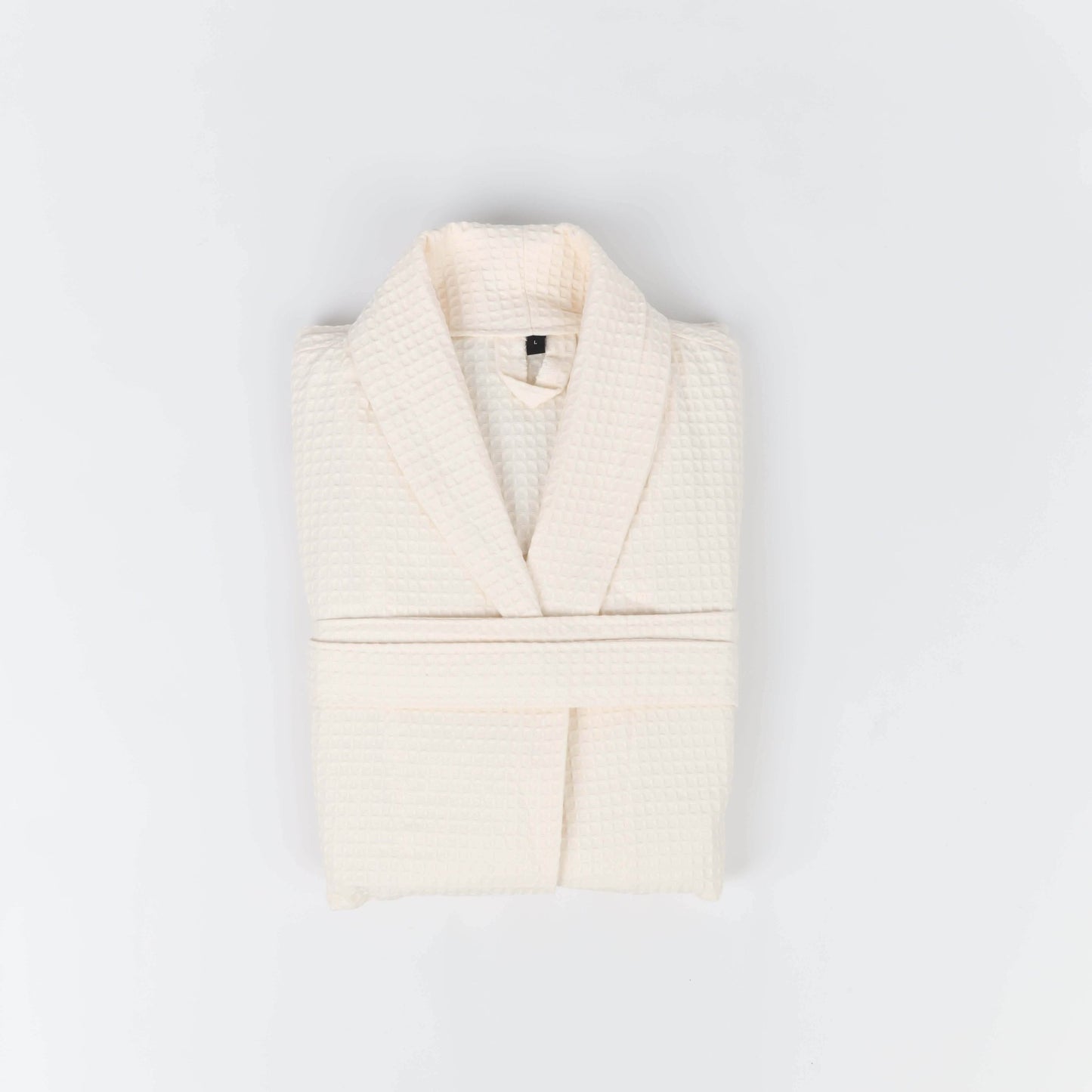 Peignoir Nid d'abeille (H/F) – 100% Coton – 250g/m² (Beige Crème) - SOFTHOME