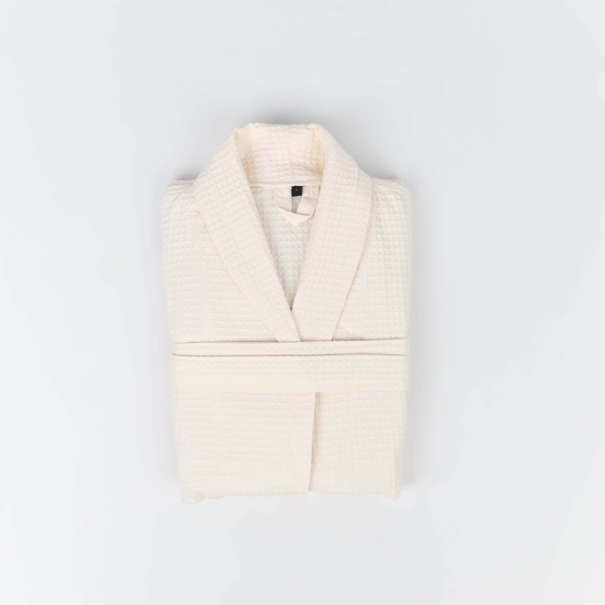 Peignoir Nid d'abeille (H/F) – 100% Coton – 250g/m² (Beige Crème) - SOFTHOME