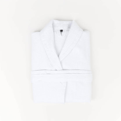 Peignoir Nid d'abeille (H/F) – 100% Coton – 250g/m² - (Blanc) - SOFTHOME