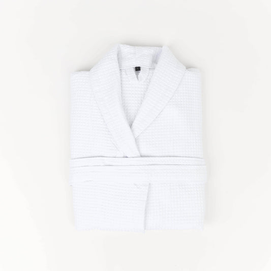 Peignoir Nid d'abeille (H/F) – 100% Coton – 250g/m² - (Blanc) - SOFTHOME