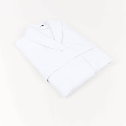 Peignoir Nid d'abeille (H/F) – 100% Coton – 250g/m² - (Blanc) - SOFTHOME