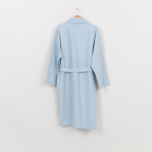 Peignoir Nid d'abeille (H/F) – 100% Coton – 250g/m² (Bleu Glacié) - SOFTHOME