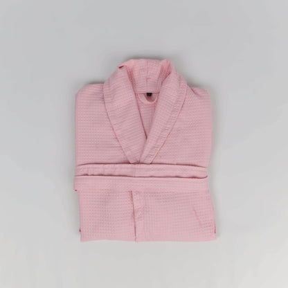 Peignoir Nid d'abeille (H/F) – 100% Coton – 250g/m² (Rose) - SOFTHOME