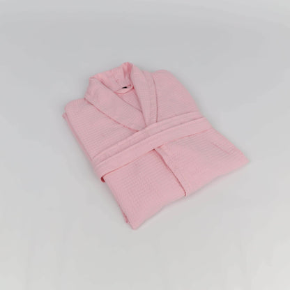 Peignoir Nid d'abeille (H/F) – 100% Coton – 250g/m² (Rose) - SOFTHOME