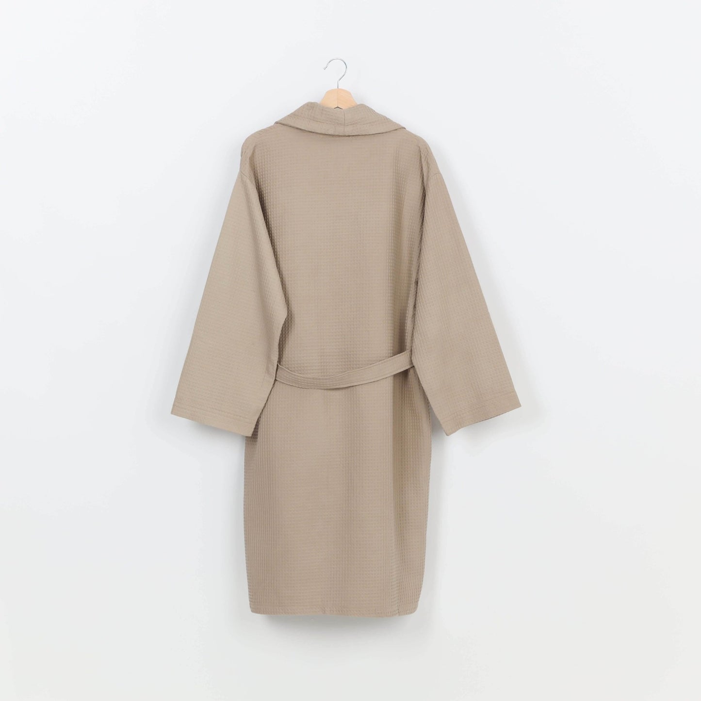 Peignoir Nid d'abeille (H/F) – 100% Coton – 250g/m² (Taupe) - SOFTHOME