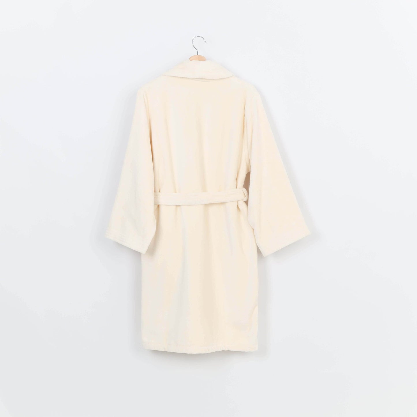 Peignoir Velours (H/F) – 100% Coton – 450g/m² (Beige Crème) - SOFTHOME