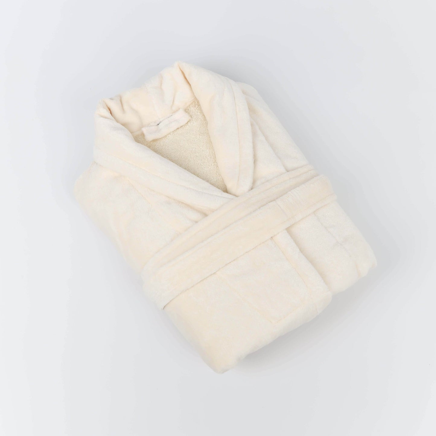 Peignoir Velours (H/F) – 100% Coton – 450g/m² (Beige Crème) - SOFTHOME