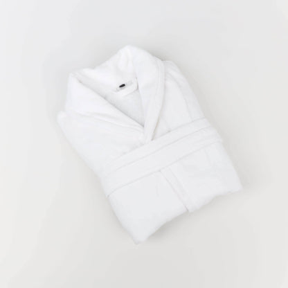 Peignoir Velours (H/F) – 100% Coton - 450g/m² (Blanc) - SOFTHOME