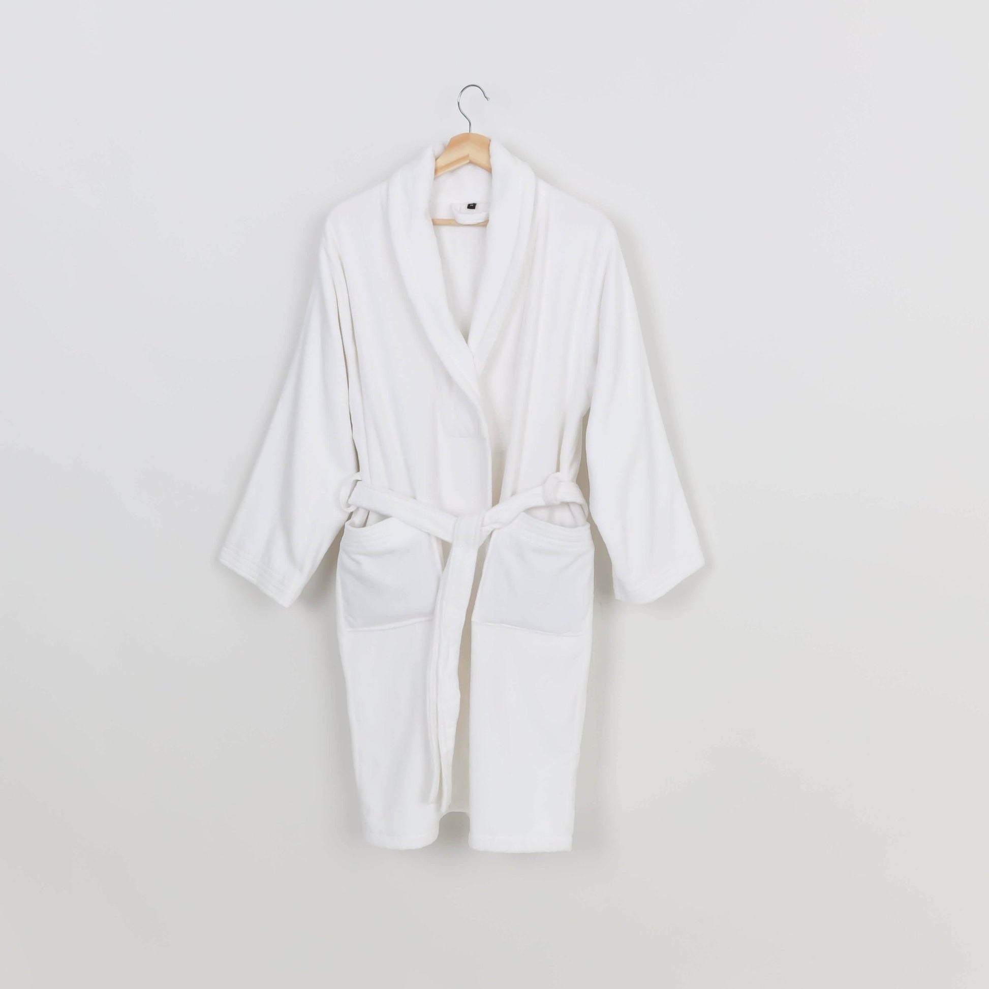 Peignoir Velours (H/F) – 100% Coton - 450g/m² (Blanc) - SOFTHOME