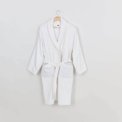 Peignoir Velours (H/F) – 100% Coton - 450g/m² (Blanc) - SOFTHOME