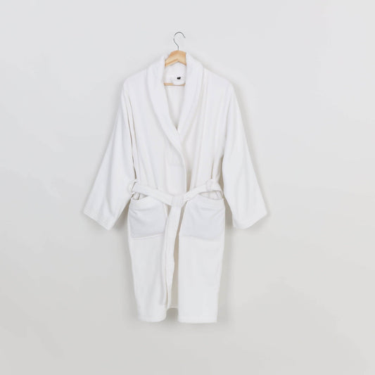 Peignoir Velours (H/F) – 100% Coton - 450g/m² (Blanc) - SOFTHOME