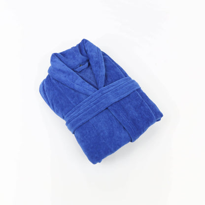 Peignoir Velours (H/F) – 100% Coton – 450g/m² (Bleu Roi) - SOFTHOME