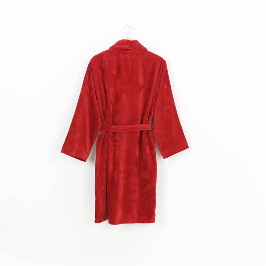 Peignoir Velours (H/F) – 100% Coton – 450g/m² (Bordeau) - SOFTHOME