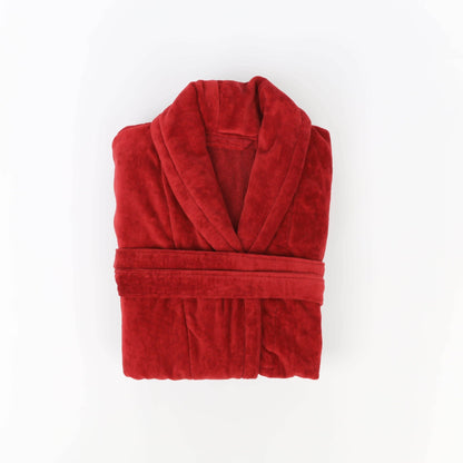 Peignoir Velours (H/F) – 100% Coton – 450g/m² (Bordeau) - SOFTHOME